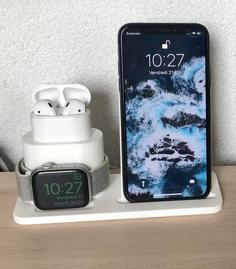 Apple 3 In 1 Charging Station (IKEA Qi) 3D Printer Model