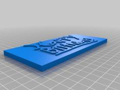 Happy Birthday Handwriting 3D Printer Model