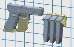 Glock17&19X 50*50 Mesh Board Stand (글록 17 글록19X 네트망 거치대) 3D Printer Model