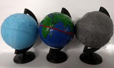 Some Globes (Earth + Vesta) 3D Printer Model