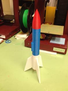 3D Printable Model Rocket 3D Printer Model