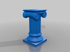 Ionic Column Pillar Display Stand Short Stubby Remix 3D Printer Model