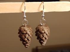 Pine Cone Earrings 3D Printer Model