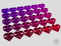 Valentine’s Day Cookie Cutters – Set Of 30 3D Printer Model