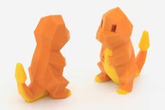 Low-Poly Charmander – Multi And Dual Extrusion Version 3D Printer Model