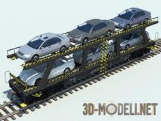 3-in-1 HO Scale 1:87 Railroad Wagon 3D Printer Model