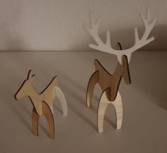 Christmas Deer Decoration 3D Printer Model