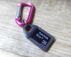 Micro SD Card Holder Keychain 3D Printer Model