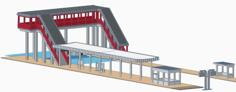 H0 Gangbro – Footbridge – Fußgängerbrücke 3D Printer Model