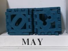 Hollow Dice Calendar 3D Printer Model