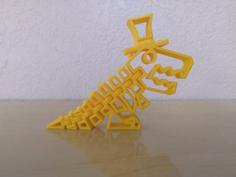 Hollow Flexi-Rex With Top Hat 3D Printer Model