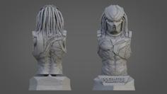 PREDATOR ULTRA-DETAILED SUPPORT-FREE BUST 3D MODEL 3D Printer Model