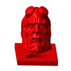 Hellboy Tealight Candle Holder 3D Printer Model