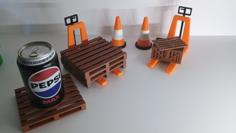 Mini Pallet Truck Coaster Set 3D Printer Model