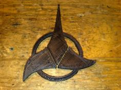 Klingon Insignia 3D Printer Model