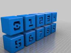 Number Cubes 3D Printer Model