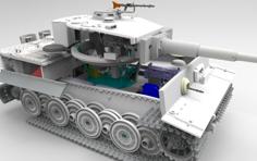 Panzer VI With Interior And Functional Transmission 3D Printer Model