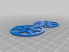 Snowflake Ear Rings V1 3D Printer Model