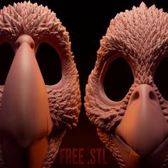 Birds Masks – Moving Jaw 3D Printer Model