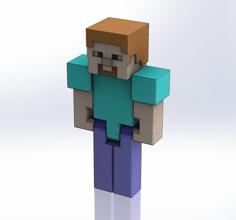 Minecraft Steve (with Perfect Joints) 3D Printer Model