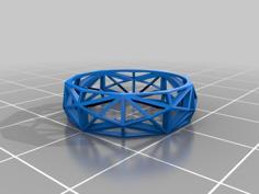 Lowpoly Ring Wireframe 3D Printer Model