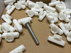 13mm Bolt Head Wing Handle 3D Printer Model