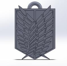 Attack On Titan Wings Of Freedom Keychain 3D Printer Model