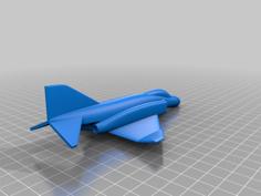 F-4 Phantom Simple Model 3D Printer Model