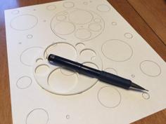 Metric Circle Stencil 3D Printer Model