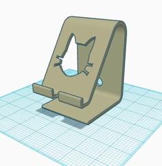 MStand Inspired Phone Stand – Cat Version 3D Printer Model