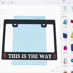 Mandalorian License Plate Frame 3D Printer Model