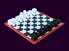 Bauhaus Chess Set 3D Printer Model