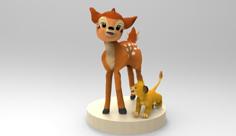 Bambi And Simba 3D Printer Model