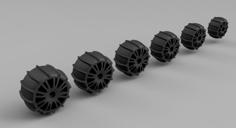 Gaslands Sand And Water Wheels 3D Printer Model