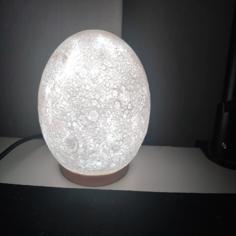 Moon Lamp With Base And Lights 3D Printer Model