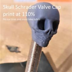 Skull Valve Cap Schrader Valve 3D Printer Model