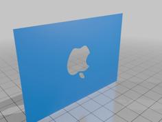 Apple Logo Negative Cutout 3D Printer Model