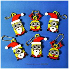 Minions Keychain / Magnets -Christmas Cute Version 3D Printer Model