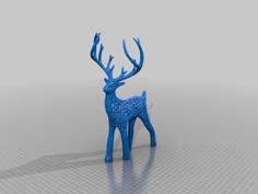 Reindeer Voronoi, Christmas Deer 3D Printer Model