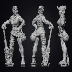 Ogre Troll Or Oni Girl Woman. Ogress Remake 3D Printer Model