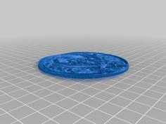 SKULL PIRATE COIN 3D RELIEF 3D Printer Model