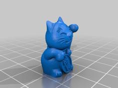 Lucky Cat Spoke Bead 3D Printer Model