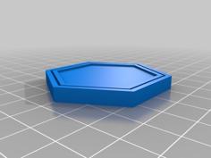 Hexagonal Badge Base 3D Printer Model