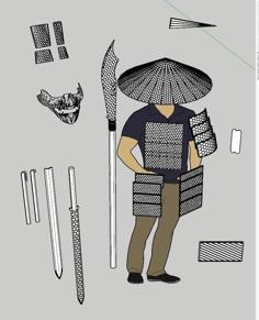 Samurai Warrior Armor Costume Set 3D Printer Model