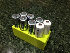 AA Battery Caddy 3D Printer Model