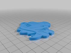 Cute Totodile Chibi Pokemon Fridge Magnet/Keychain 3D Printer Model