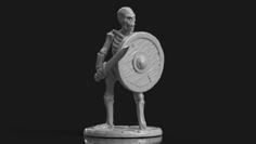 Living Bones With Short Sword And Shield 3D Printer Model