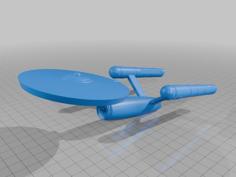 Star Trek Enterprise Ncc 1701 (More Refined) 3D Printer Model