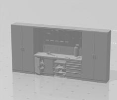 28mm Shop Cabinets & Workbench 3D Printer Model