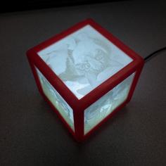 Lithophane Box Lamp (LED/USB Powered) 3D Printer Model